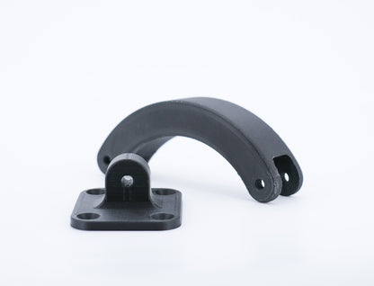 Kopfstütze Muschelform, Schwenkarm und Vierkantaufnahme 15x15