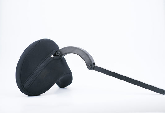 Kopfstütze Muschelform, Schwenkarm und Vierkantaufnahme 15x15