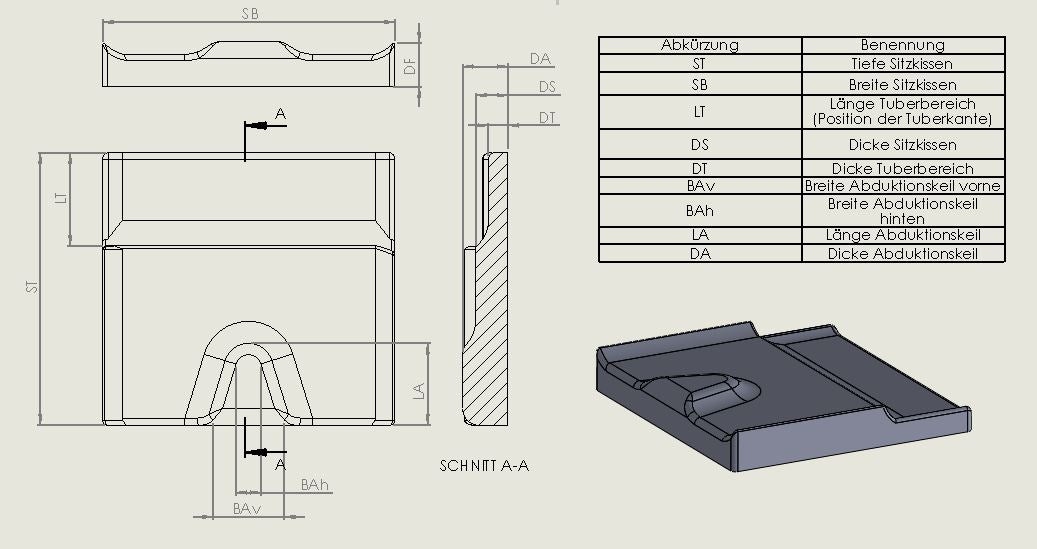 Formgefrästes Sitzkissen
